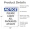 Signmission Please Leave All Packages At Gate, 10 in W x Rectangle, Vinyl Decal OS-2PACK-NS-D-1014-V-17505 - alternate 3